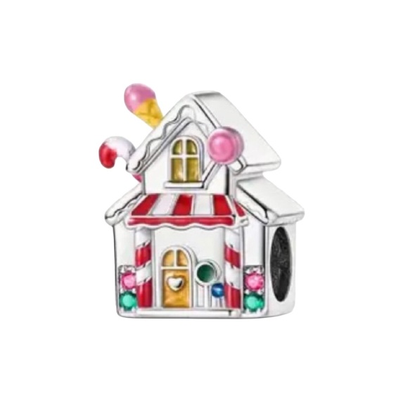 CHARM Jewelry - S925 Candy Cottage Holiday Christmas Bead Charm fits Pandora